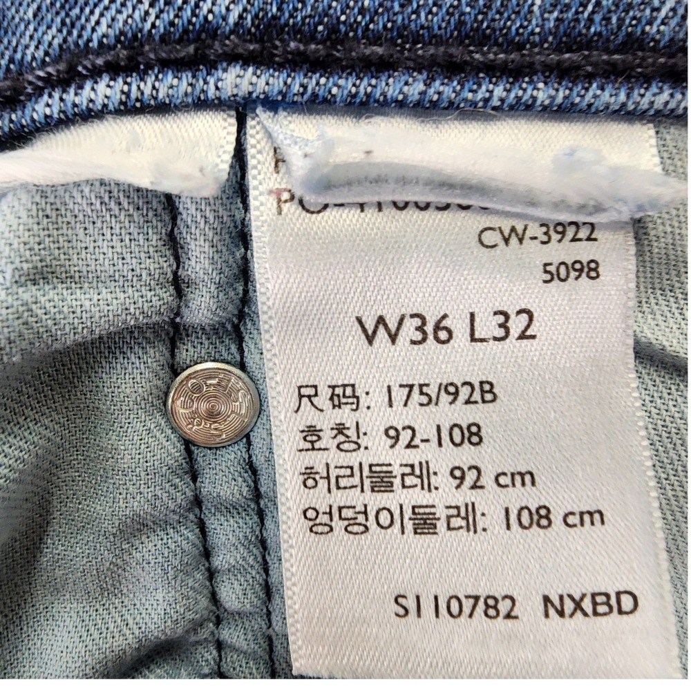 Levi Strauss Co 541 Mens 36x32 Slim Fit Blue Denim‎ Jeans Pants - Picture 6 of 7